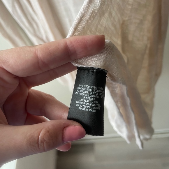 Off-White Long Thin Cardigan Sweater, Moschino, size XL - Picture 5 of 6